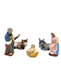 Set Natività 5 pezzi in terracotta 10 cm