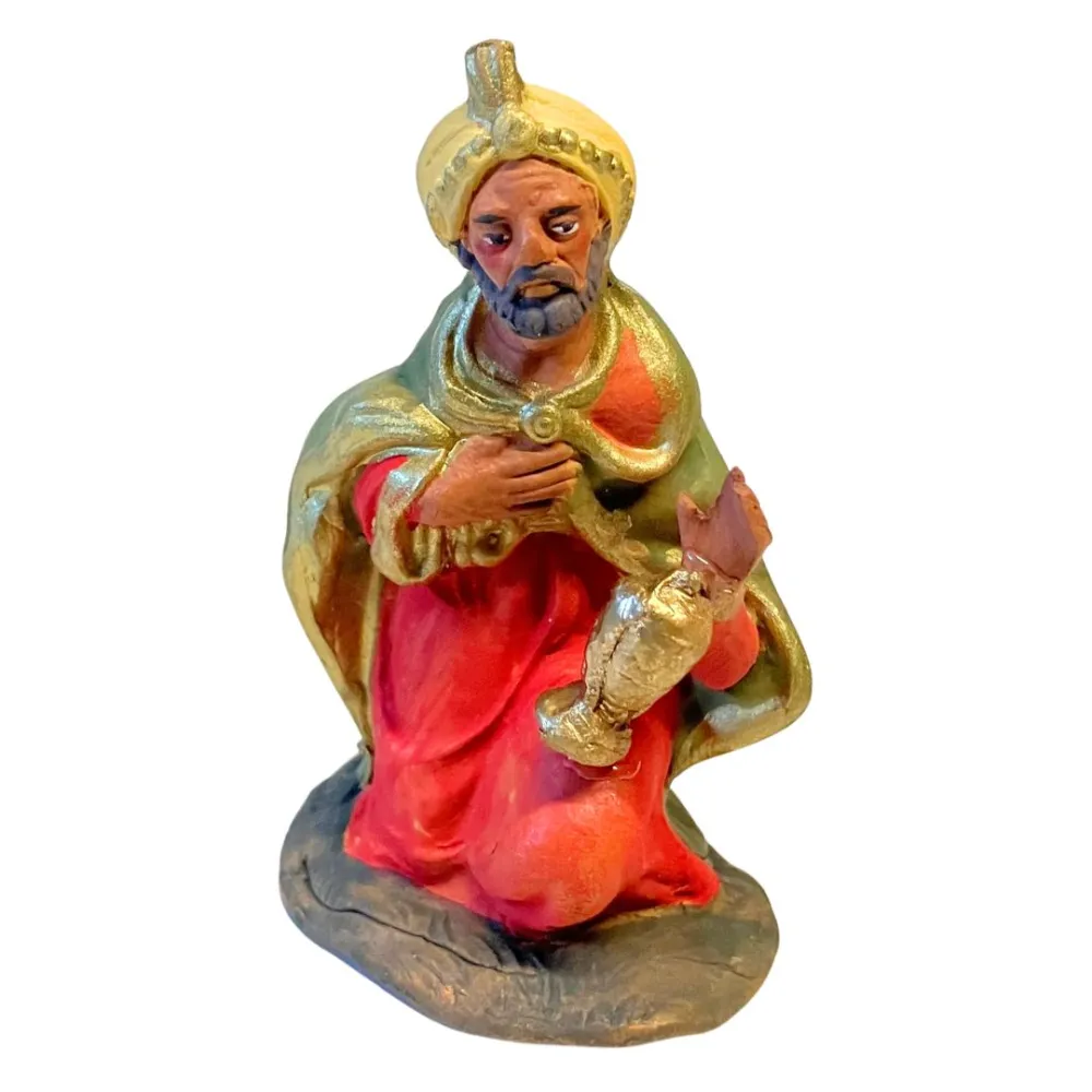 10 cm Terracotta Wise Man Bearing Frankincense