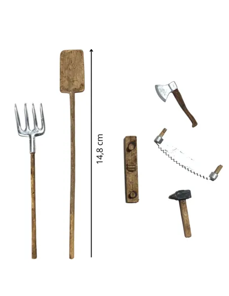 Set 6 utensili da lavoro per statue da 10 cm