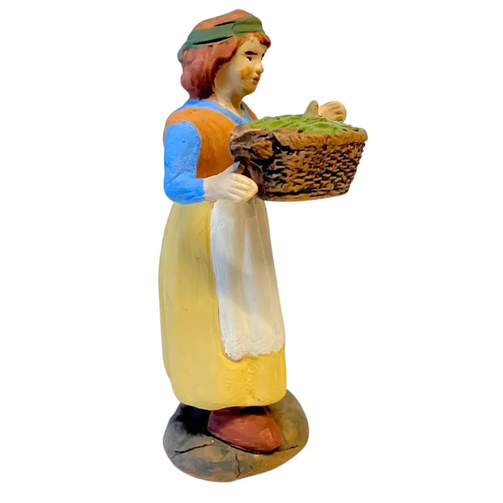 Terracotta Girl with Basket of Vegetables