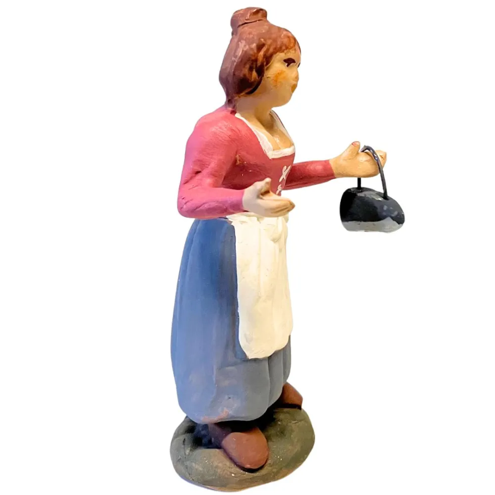 10 cm Terracotta Woman with Iron