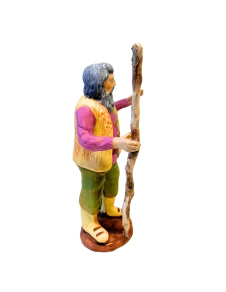 10 cm Terracotta Shepherd with Staff