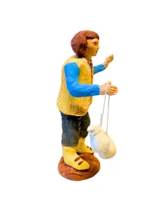 10 cm Terracotta Young Man with Caciocavallo Cheeses 2