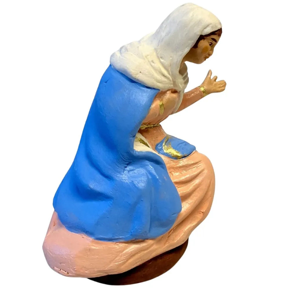 Terracotta Kneeling Madonna for 12 cm Nativity Figures