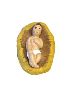 Gesù bambino in terracotta per statue da 12 cm