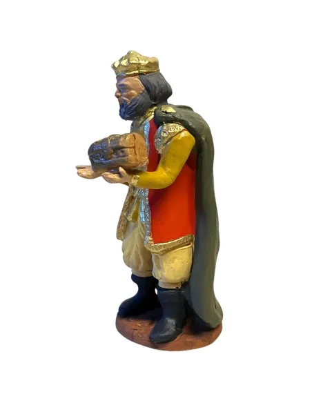 12 cm Terracotta Wise Man Bearing Gold