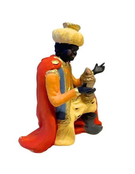 Terracotta Kneeling Wise Man Bearing Frankincense for 12 cm Nativity Figures