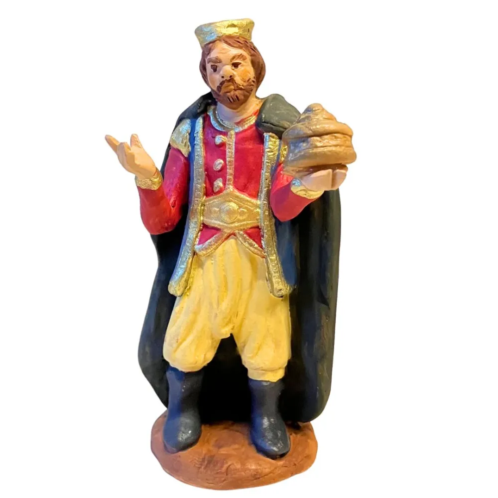 12 cm Terracotta Wise Man Bearing Myrrh