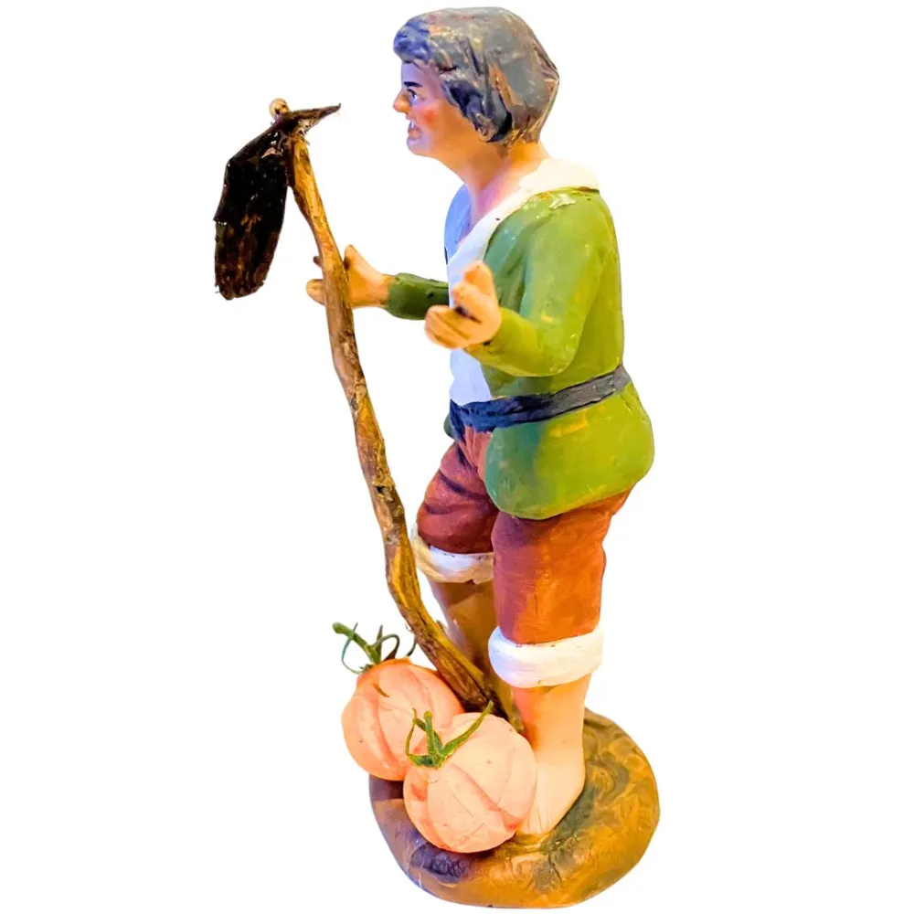 12 cm Terracotta Farmer with Hoe