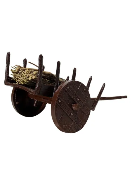 PVC Cart with Firewood Bundle for 8–10 cm Nativity Figures