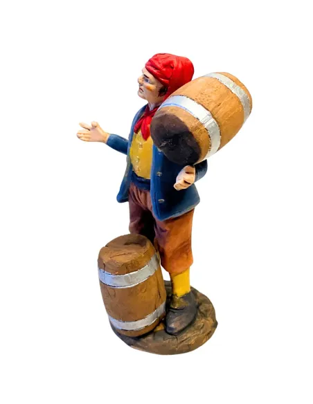 12 cm Terracotta Man with Two Barrels