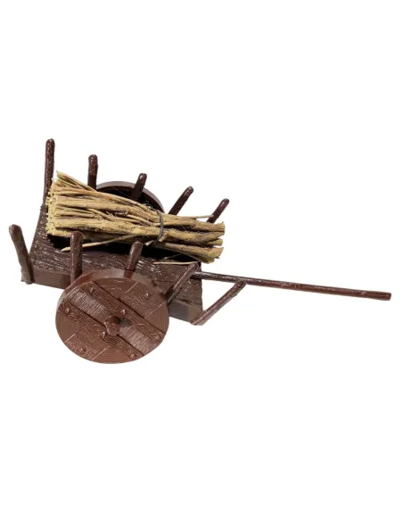 PVC Cart with Firewood Bundle for 8–10 cm Nativity Figures