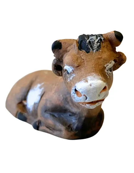 Bue in terracotta per statue da 7 cm