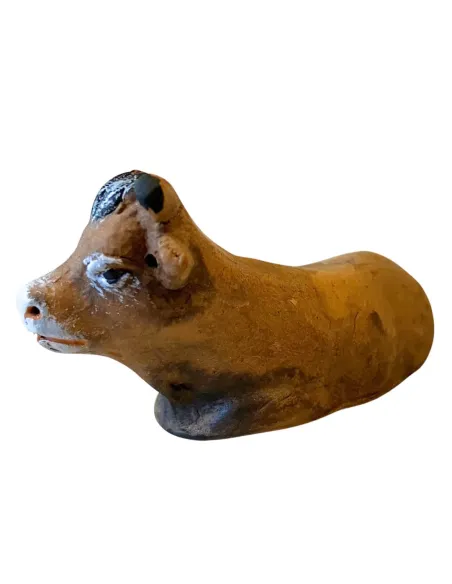 Bue in terracotta per statue da 7 cm