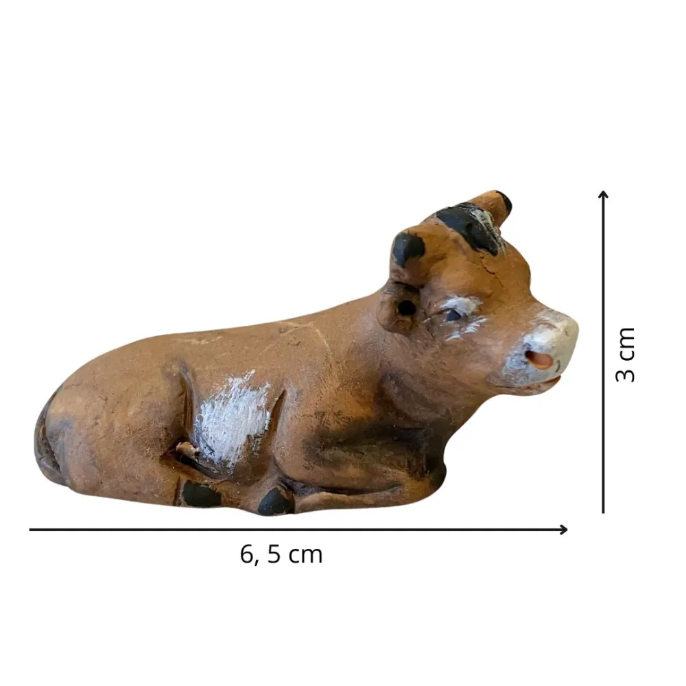 Terracotta Ox for 7 cm Nativity Figures