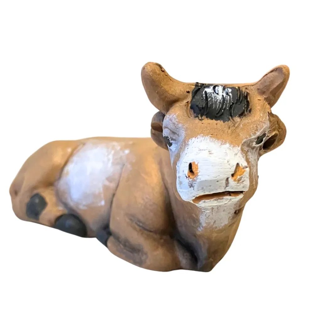 Terracotta Ox for 10 cm Nativity Figures