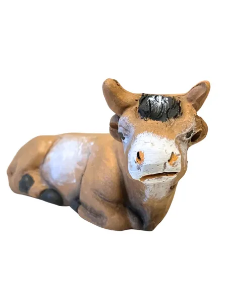 Bue in terracotta per statue da 10 cm