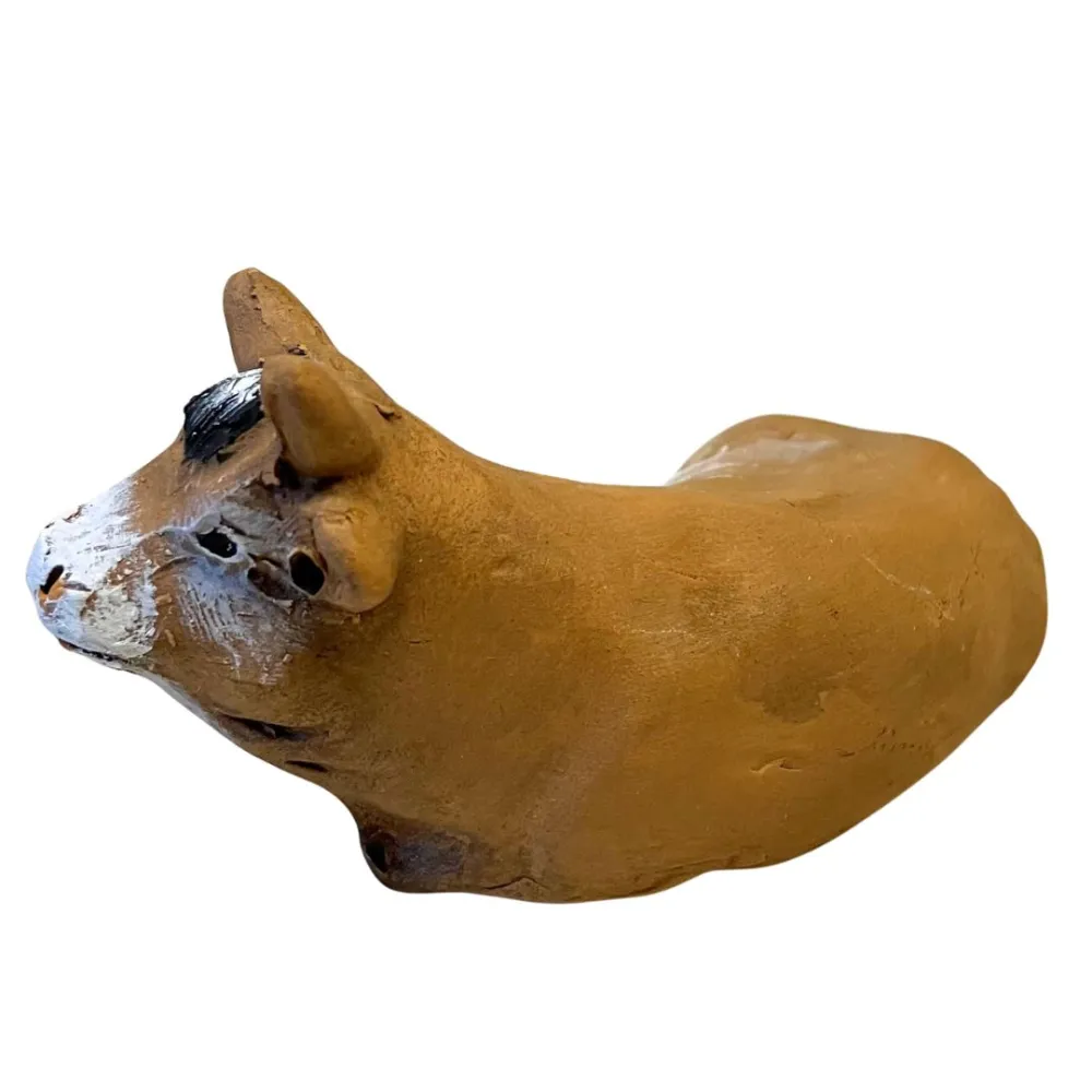 Terracotta Ox for 10 cm Nativity Figures
