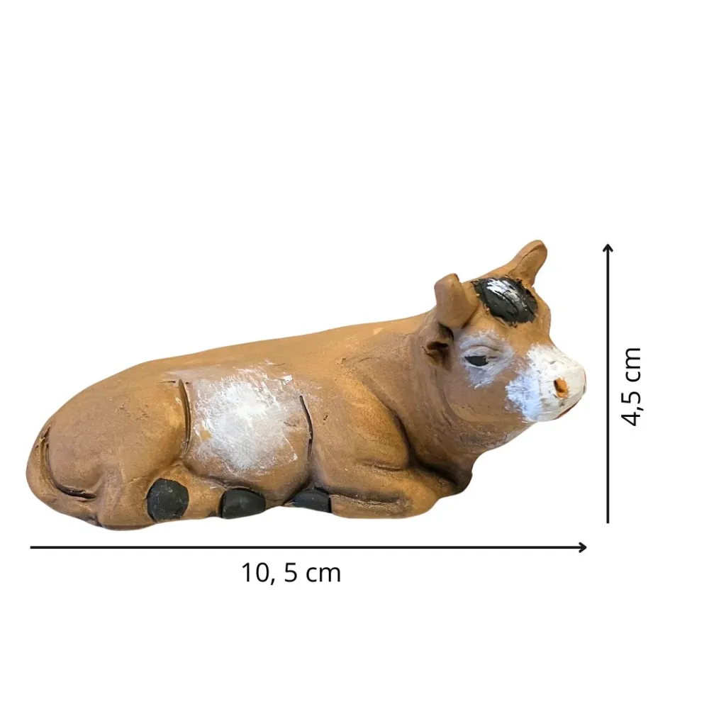 Terracotta Ox for 10 cm Nativity Figures