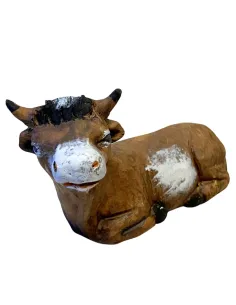 Bue in terracotta per statue da 12 cm
