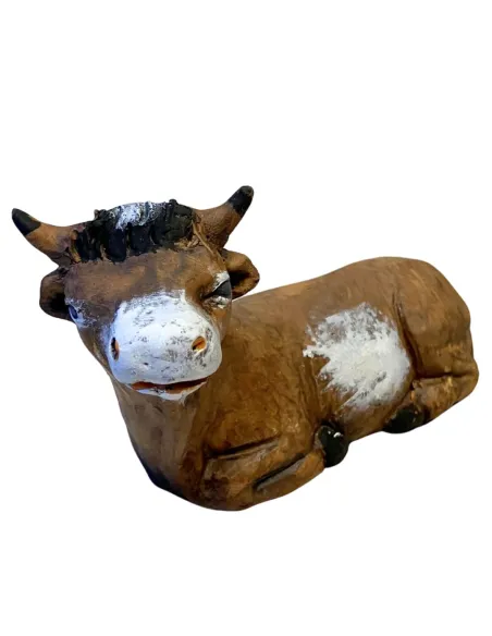 Bue in terracotta per statue da 12 cm
