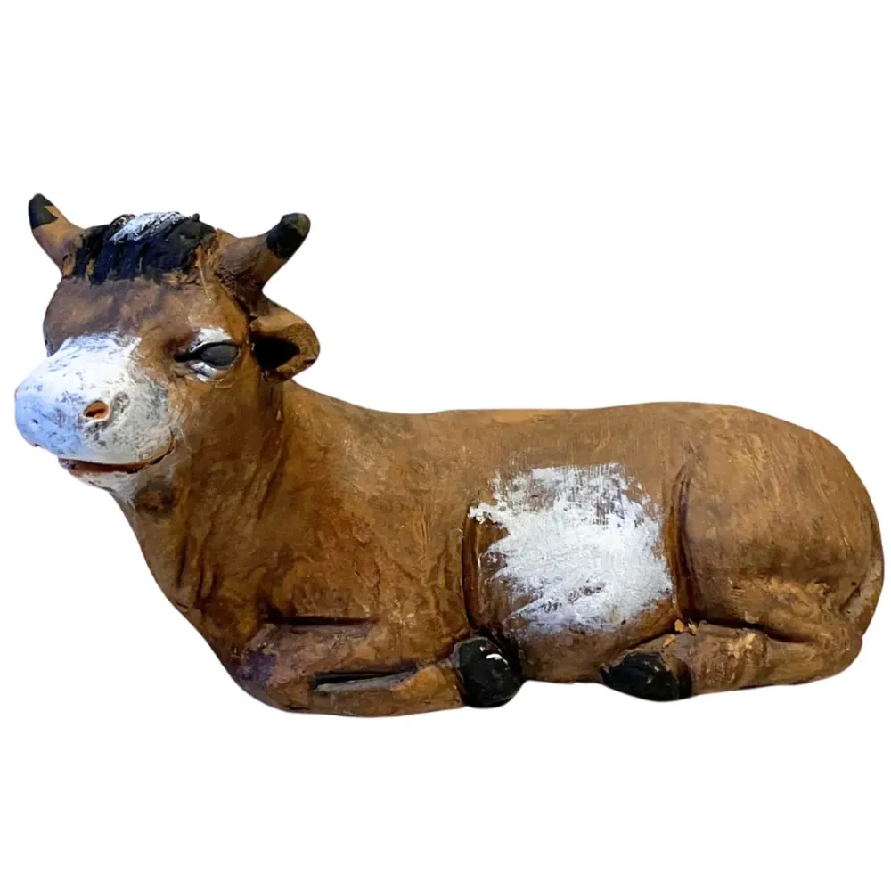Terracotta Ox for 12 cm Nativity Figures