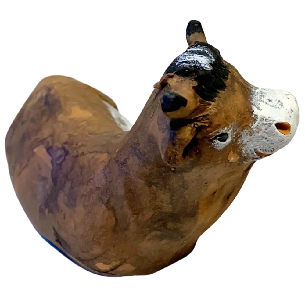 Terracotta Ox for 12 cm Nativity Figures