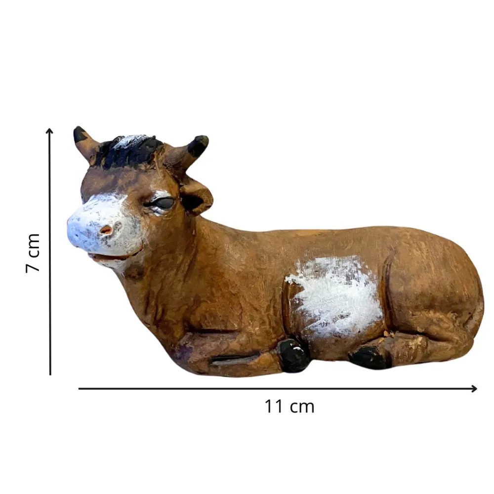 Terracotta Ox for 12 cm Nativity Figures