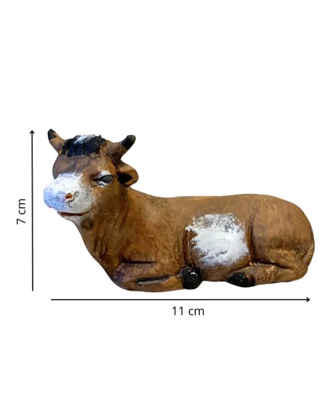Bue in terracotta per statue da 12 cm