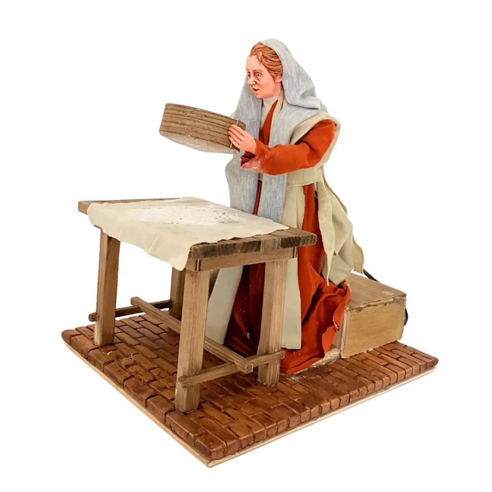 Animated Palestinian Woman Sifting Flour - 30 cm