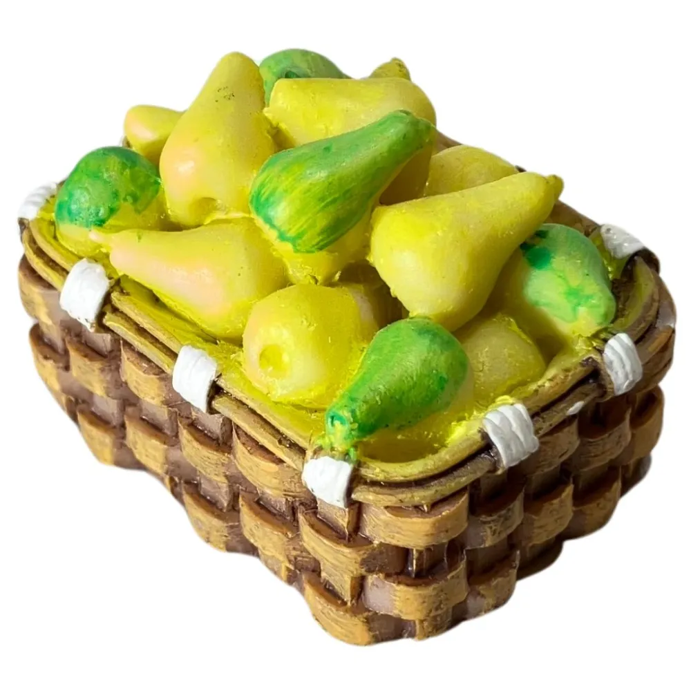 Set of 6 Resin Baskets with Fruit and Eggs for 20–25 cm Nativity Figures