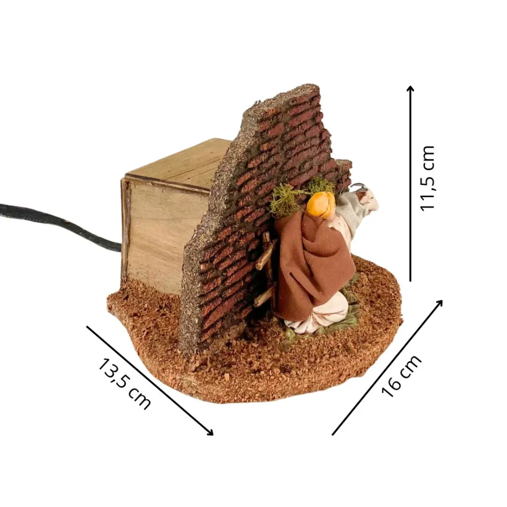 Animated PVC Landi Milking Woman for 10 cm Nativity Figures