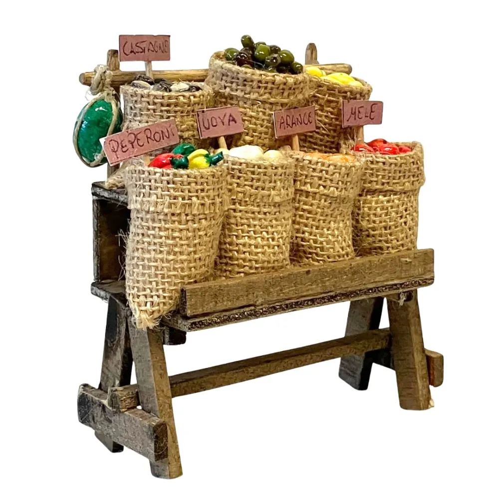 Market Stall with Fruit and Vegetables for 10–15 cm Nativity Figures