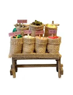 Bancarella con frutta e ortaggi per statue da 10-15 cm 2