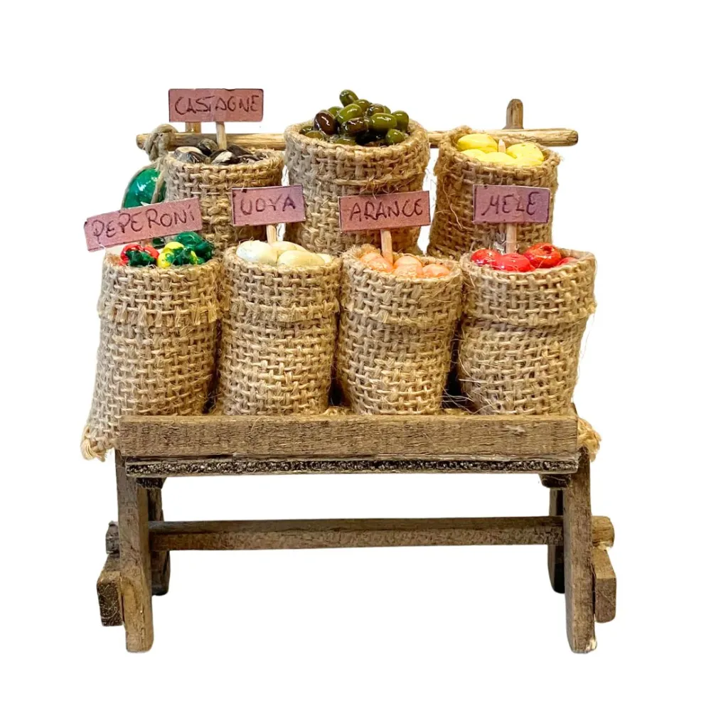 Market Stall with Fruit and Vegetables for 10–15 cm Nativity Figures