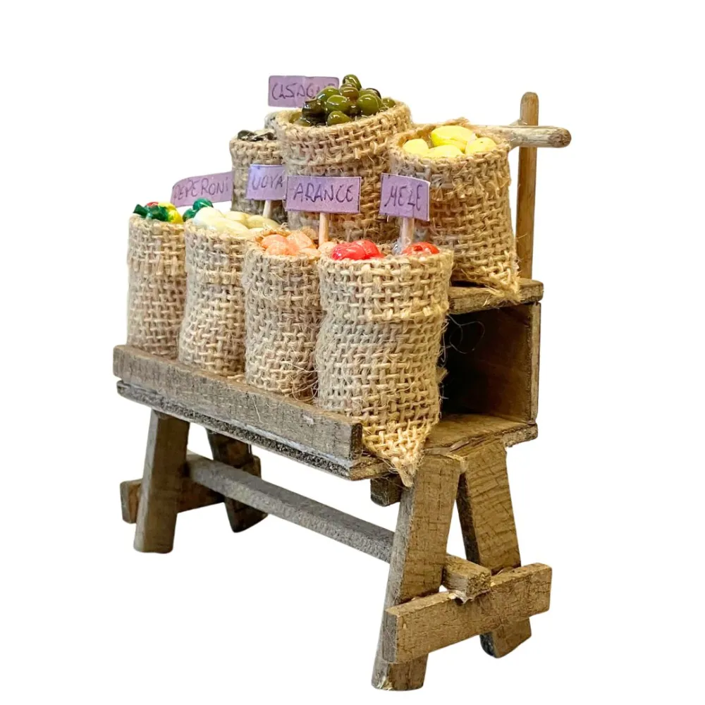 Market Stall with Fruit and Vegetables for 10–15 cm Nativity Figures