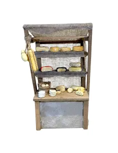 Bancarella con formaggi per statue da 10-15 cm 2