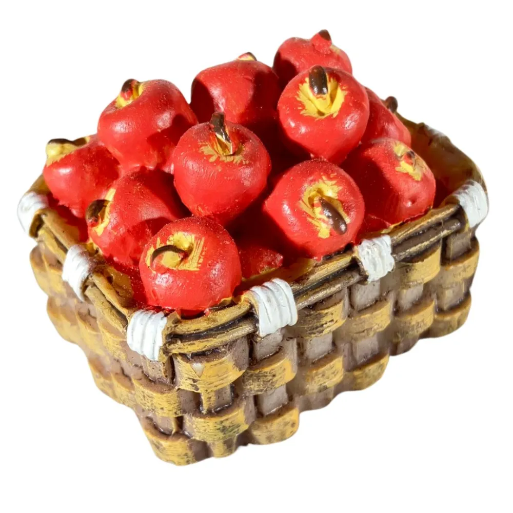 Set of 6 Resin Baskets with Fruit and Eggs for 20–25 cm Nativity Figures
