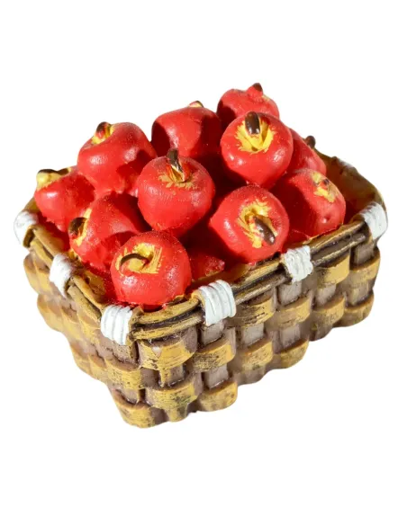 Set of 6 Resin Baskets with Fruit and Eggs for 20–25 cm Nativity Figures