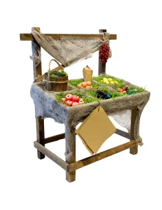 Wooden Market Stall for 25–30 cm Nativity Figures
