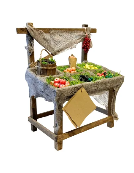 Bancarella frutta e verdura per statue da 25-30 cm