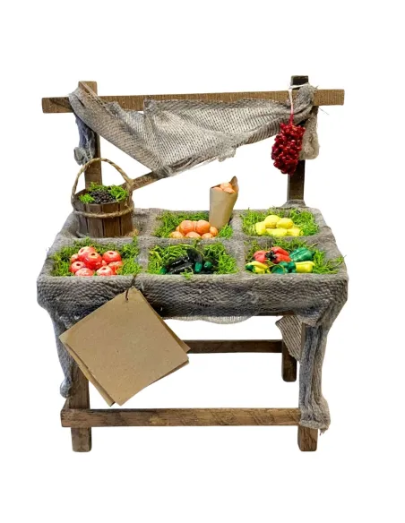 Bancarella frutta e verdura per statue da 25-30 cm