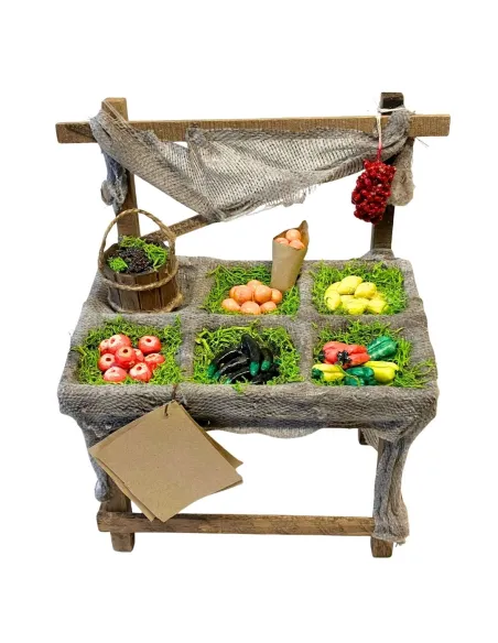 Bancarella frutta e verdura per statue da 25-30 cm