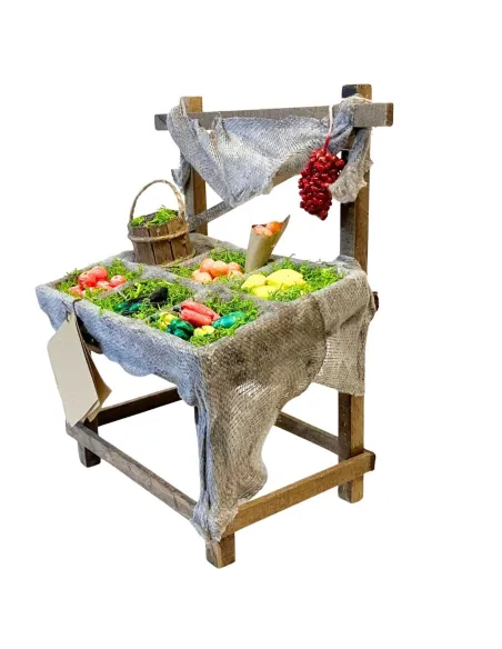 Bancarella frutta e verdura per statue da 25-30 cm