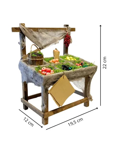 Wooden Market Stall for 25–30 cm Nativity Figures