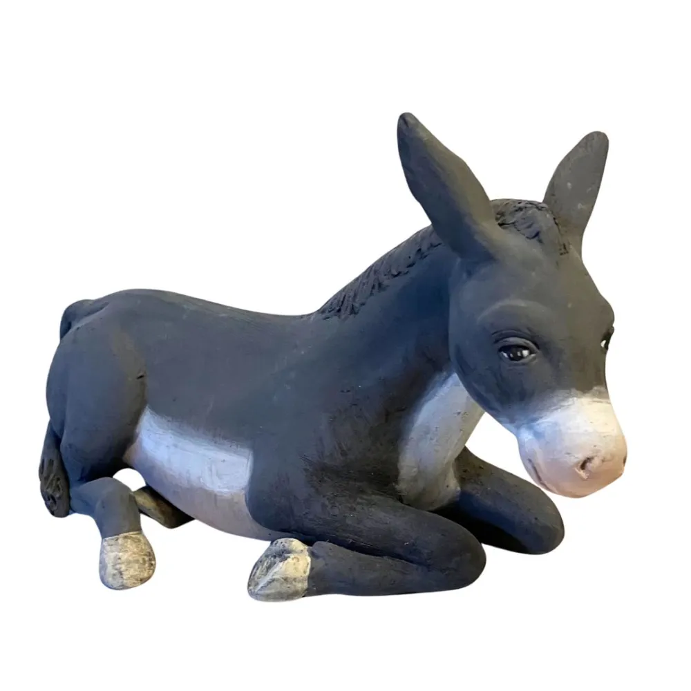 Terracotta Donkey for 25–30 cm Nativity Figures