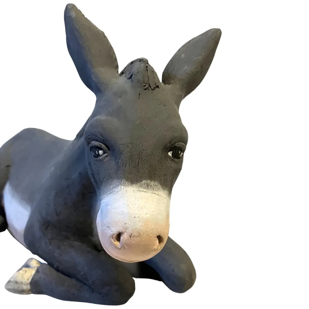 Asino in terracotta per statue da 25-30 cm