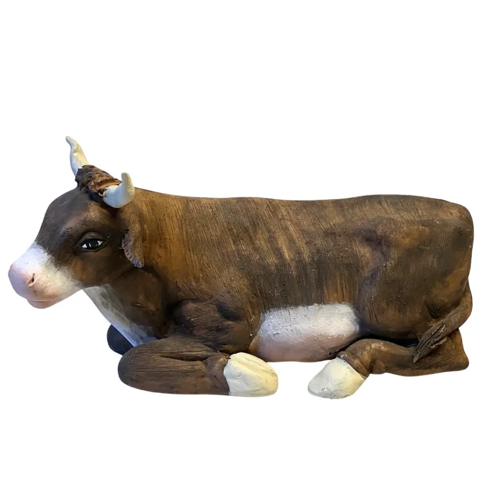 Terracotta Ox for 25–30 cm Nativity Figures