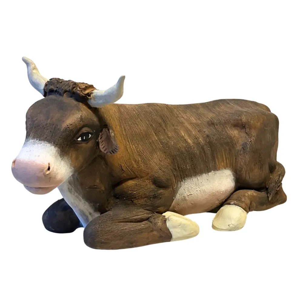 Bue in terracotta per statue da 25-30 cm