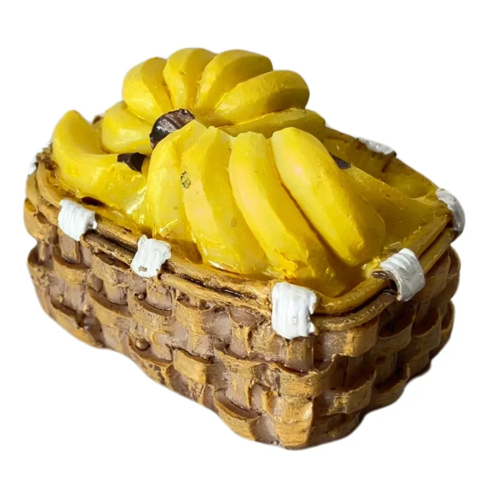 Set of 6 Resin Baskets with Fruit and Eggs for 20–25 cm Nativity Figures